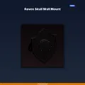 Giá Treo Tường Hộp Sọ Quạ (Raven Skull Wall Mount) - File STL In 3D - Thumbnail 1