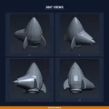 Khay Sắp Xếp Bàn Làm Việc Tên Lửa Retro - File STL In 3D - Thumbnail 3