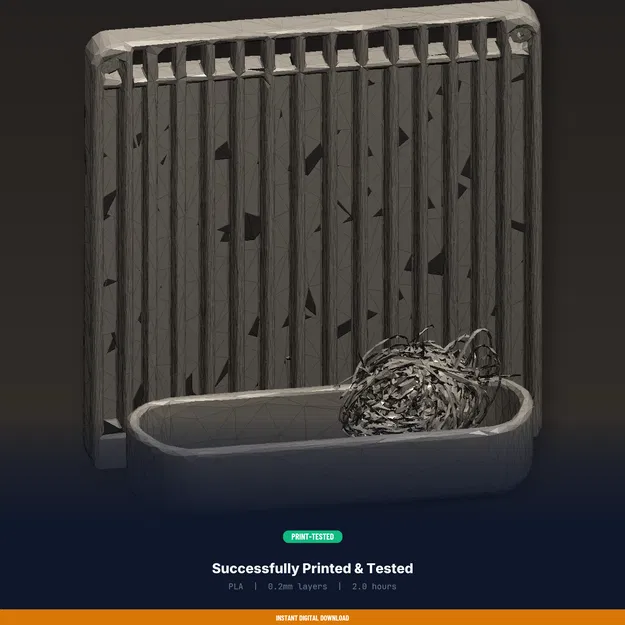 Giá treo cỏ cho thỏ (Rabbit Hay Feeder Rack) - File STL in 3D - Image 8