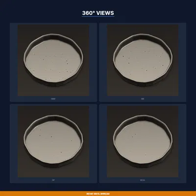 Khay Đựng Nhẫn Nhỏ Catch-All Viền Nâng Đầu Giường – File STL In 3D