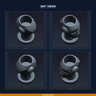 Chậu Sen Đá Đầu Robot - File STL In 3D