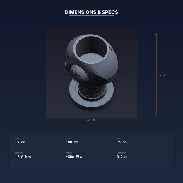 Chậu Sen Đá Đầu Robot - File STL In 3D - Image 4