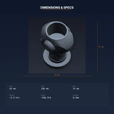 Chậu Sen Đá Đầu Robot - File STL In 3D