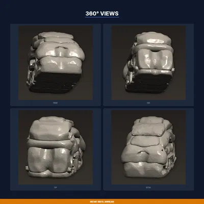 Hang Đá Xếp Tầng Trang Trí Hồ Cá, Nhiều Cửa Ra Vào – File STL In 3D