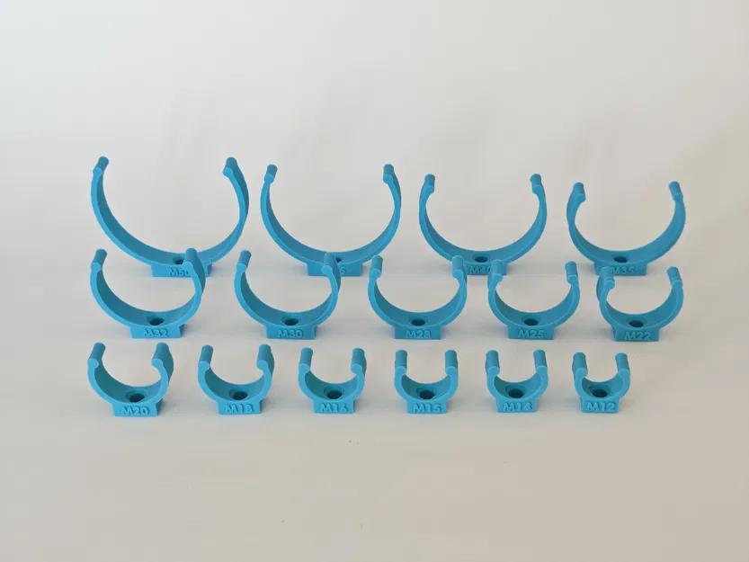 Kẹp Ống Snap-Fit | 15 Size 12–50 mm | Vít M4 (Countersunk) - Image 1