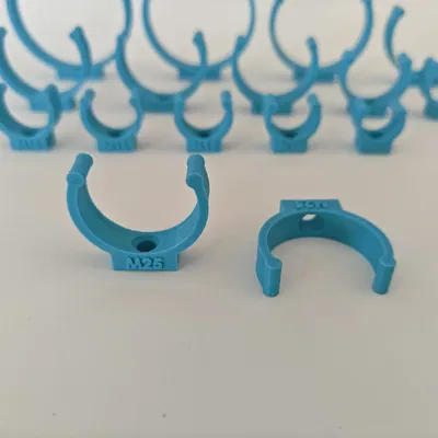 Kẹp Ống Snap-Fit | 15 Size 12–50 mm | Vít M4 (Countersunk)