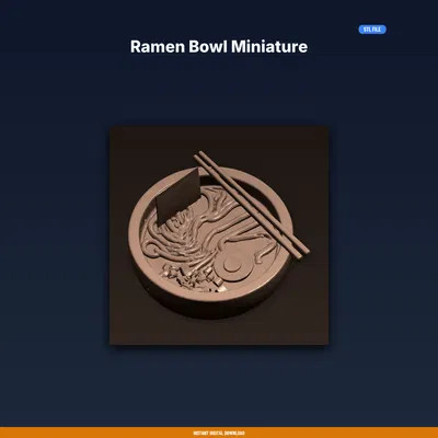 Mô hình mini Tô Ramen - File STL 3D để in