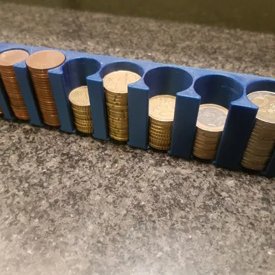 Khay Đựng Tiền Xu Euro 3D - Sắp Xếp Gọn Gàng