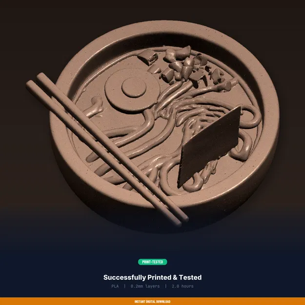 Mô hình mini Tô Ramen - File STL 3D để in - Image 8