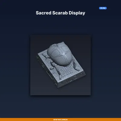 Sacred Scarab Display - File STL in 3D (in được)