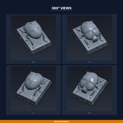Sacred Scarab Display - File STL in 3D (in được)