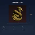 Sea Serpent Leviathan Coiled - File STL 3D Print - Thumbnail 4