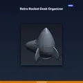 Khay Sắp Xếp Bàn Làm Việc Tên Lửa Retro - File STL In 3D - Thumbnail 1