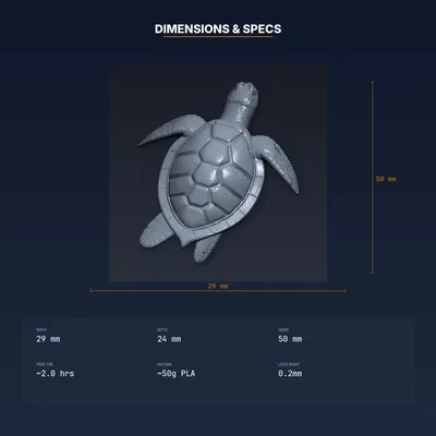 Phù điêu Rùa Biển treo tường – File STL 3D để in