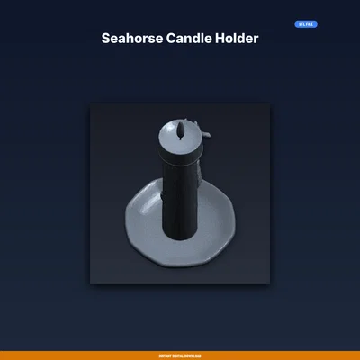 Giá đỡ nến Cá Ngựa (Seahorse Candle Holder) - File STL in 3D