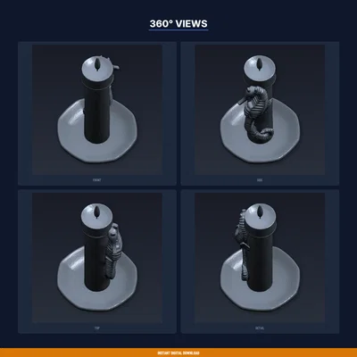Giá đỡ nến Cá Ngựa (Seahorse Candle Holder) - File STL in 3D