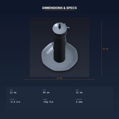 Giá đỡ nến Cá Ngựa (Seahorse Candle Holder) - File STL in 3D