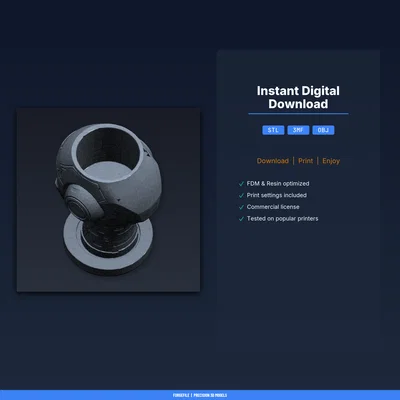 Chậu Sen Đá Đầu Robot - File STL In 3D