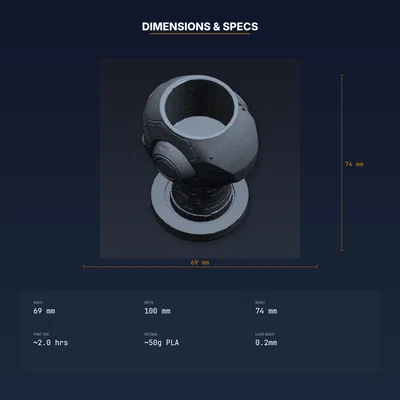 Chậu Sen Đá Đầu Robot - File STL In 3D