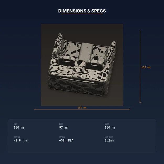Khay Chèn Khe Ghế Ô Tô, Chống Rơi Đồ, Gắn Giữa Ghế-Console - STL In 3D - Image 4