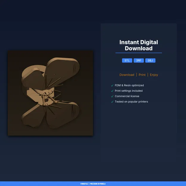 Hộp Giải Đố Hình Bướm Print in Place, Nắp Cánh Xoay, Ngăn Bí Mật (STL) - Image 2