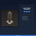Tháp trưng bày bông tai xoay, kệ xoay chứa 80+ cặp – File STL in 3D - Thumbnail 2