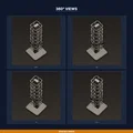 Tháp trưng bày bông tai xoay, kệ xoay chứa 80+ cặp – File STL in 3D - Thumbnail 3