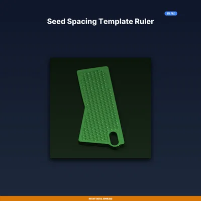 Thước canh khoảng cách gieo hạt (Seed Spacing Template Ruler) - File STL in 3D