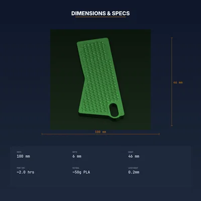 Thước canh khoảng cách gieo hạt (Seed Spacing Template Ruler) - File STL in 3D