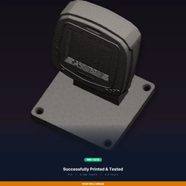 Kệ Trưng Bày Máy Handheld Màn Hình Rộng Phong Cách Retro – File STL In 3D - Image 8