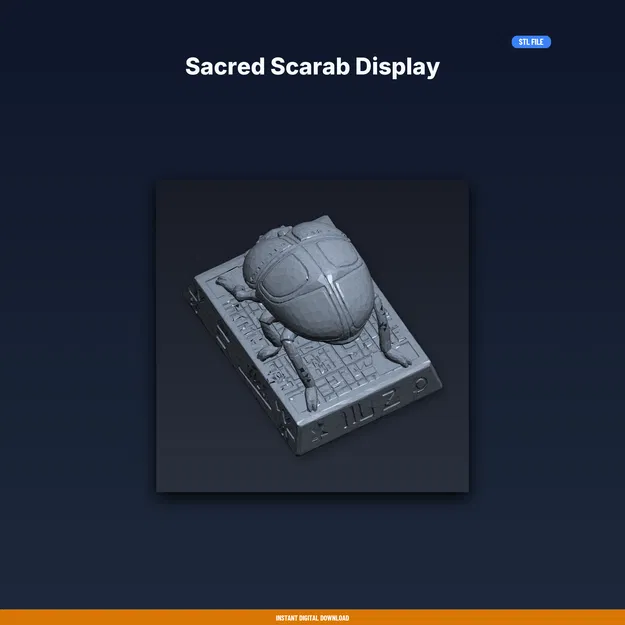 Sacred Scarab Display - File STL in 3D (in được) - Image 1