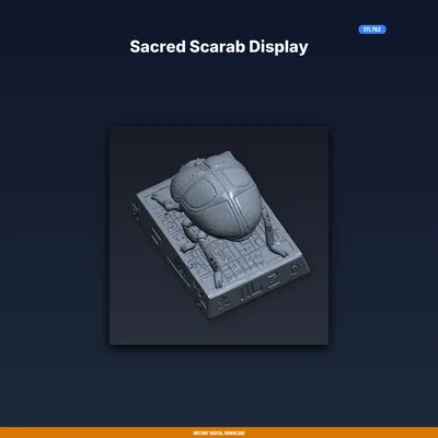 Sacred Scarab Display - File STL in 3D (in được)