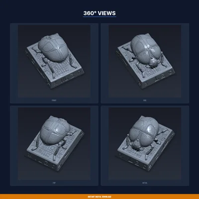 Sacred Scarab Display - File STL in 3D (in được)
