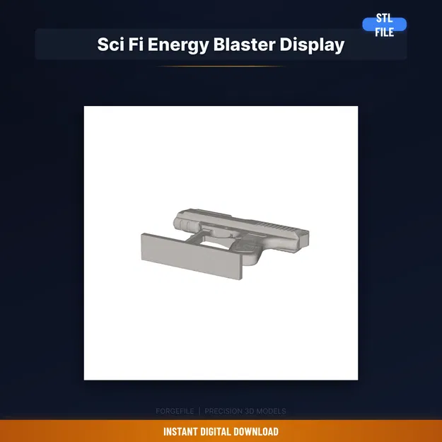 Trưng Bày Súng Năng Lượng Sci‑Fi – File STL 3D Printable - Image 1