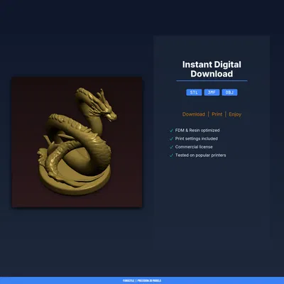 Sea Serpent Leviathan Coiled - File STL 3D Print