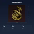 Sea Serpent Leviathan Coiled - File STL 3D Print - Thumbnail 4