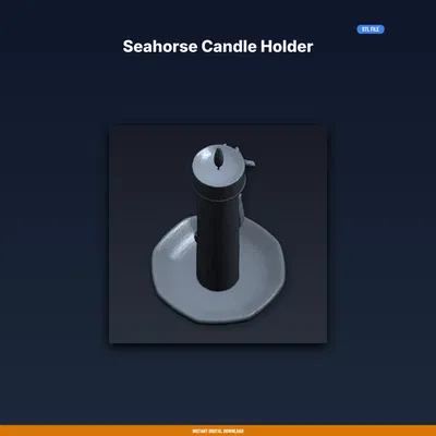 Giá đỡ nến Cá Ngựa (Seahorse Candle Holder) - File STL in 3D