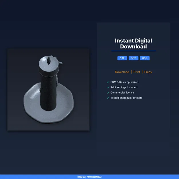 Giá đỡ nến Cá Ngựa (Seahorse Candle Holder) - File STL in 3D - Image 2