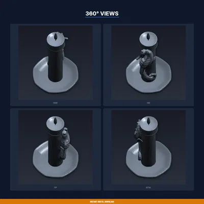 Giá đỡ nến Cá Ngựa (Seahorse Candle Holder) - File STL in 3D