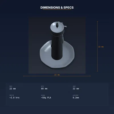 Giá đỡ nến Cá Ngựa (Seahorse Candle Holder) - File STL in 3D