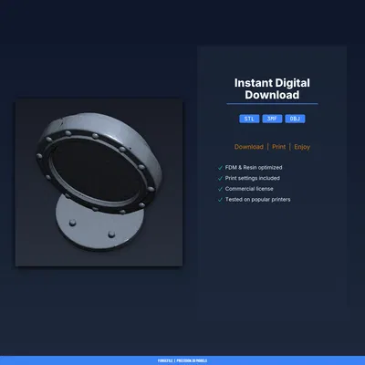 Khung Gương Cửa Sổ Tàu (Ship Porthole Mirror Frame) - File STL In 3D