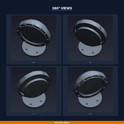 Khung Gương Cửa Sổ Tàu (Ship Porthole Mirror Frame) - File STL In 3D