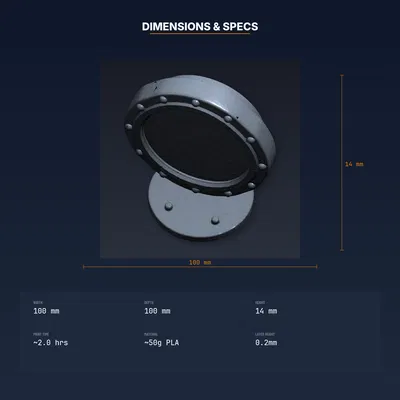 Khung Gương Cửa Sổ Tàu (Ship Porthole Mirror Frame) - File STL In 3D