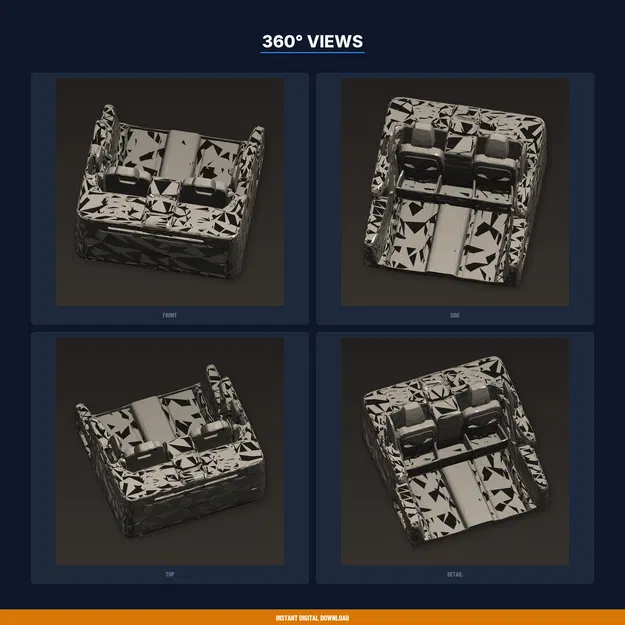 Khay Chèn Khe Ghế Ô Tô, Chống Rơi Đồ, Gắn Giữa Ghế-Console - STL In 3D - Image 3