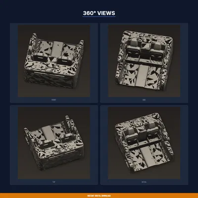 Khay Chèn Khe Ghế Ô Tô, Chống Rơi Đồ, Gắn Giữa Ghế-Console - STL In 3D