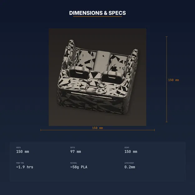 Khay Chèn Khe Ghế Ô Tô, Chống Rơi Đồ, Gắn Giữa Ghế-Console - STL In 3D - Image 4