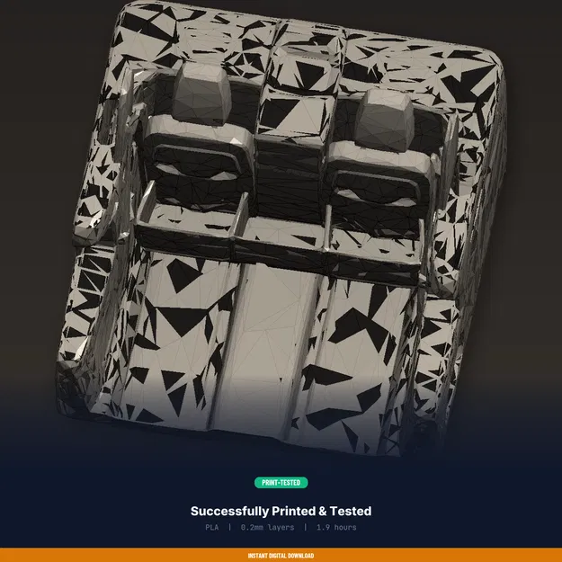 Khay Chèn Khe Ghế Ô Tô, Chống Rơi Đồ, Gắn Giữa Ghế-Console - STL In 3D - Image 8