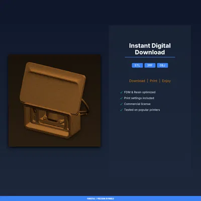 Móc treo dây shore power RV gắn tường, chịu tải nặng – file STL in 3D