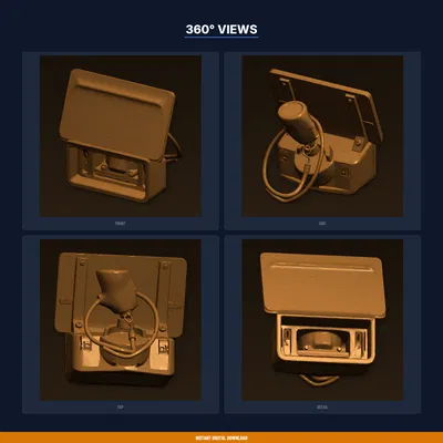 Móc treo dây shore power RV gắn tường, chịu tải nặng – file STL in 3D