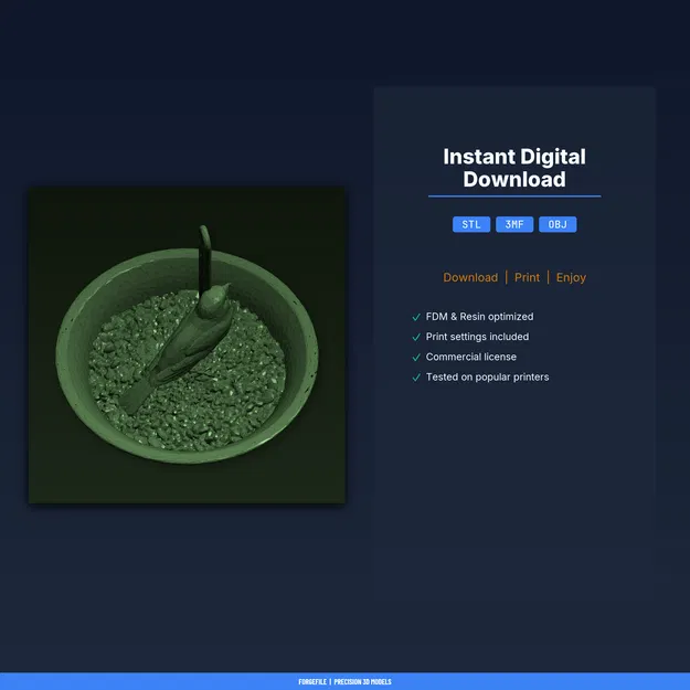Khay hứng hạt rơi cho máng ăn chim – gắn dưới feeder, giảm lãng phí (STL) - Image 2